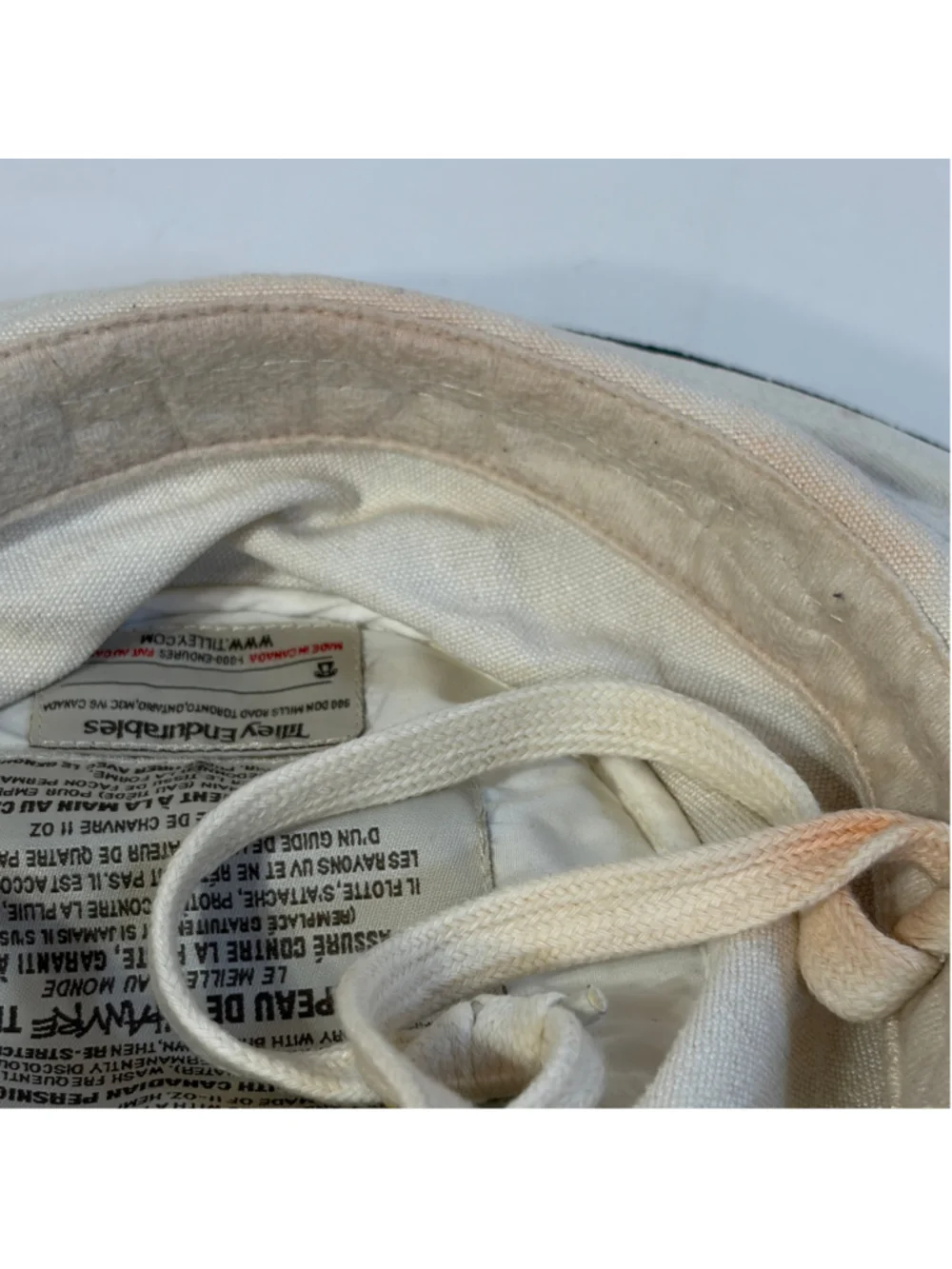 Tilley Charlotte Hemp Sun Hat Women's Size XL White Black TH8 Outdoors UPF